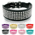 Rhinestone Leather Dog Collar